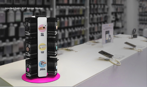 Metal Spinner Retail Store Displays Detachable Multiscene 50x30.5cm