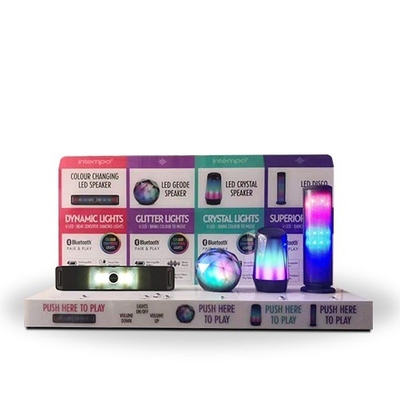 Favre Waterproof Speaker Display Stand , Antiwear LED Table Top Display Stands