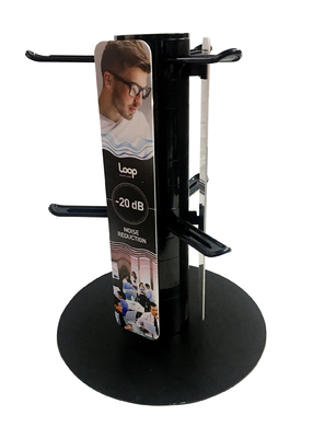 Cardboard Spinner Acrylic Plastic Display Rotary 2 Layers Counter Top