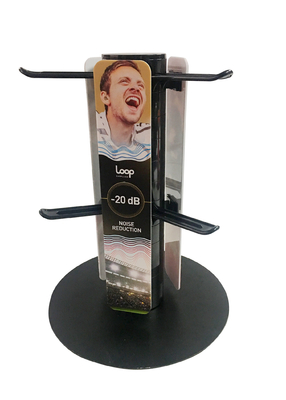 Cardboard Spinner Acrylic Plastic Display Rotary 2 Layers Counter Top