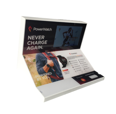 Waterproof Thickened Video POP Displays , Organic Glass Watch Display Stand