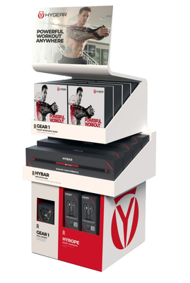 Lightweight Durable Corrugated Floor Displays , Foldable Cardboard Display For Floor