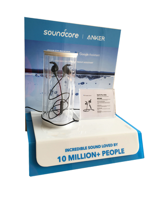 PMMA Waterproof Retail POP Displays Multiscene For Earphones