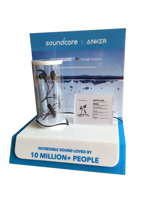 PMMA Waterproof Retail POP Displays Multiscene For Earphones