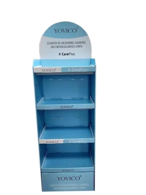 Recycled Portable Corrugated Display Rack , REACH Cardboard Food Display Stands