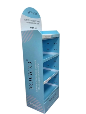Recycled Portable Corrugated Display Rack , REACH Cardboard Food Display Stands