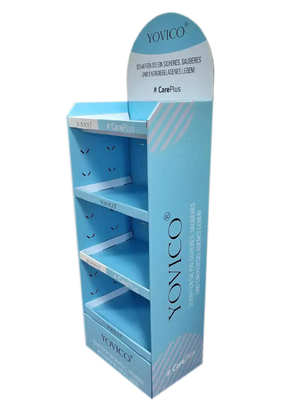Recycled Portable Corrugated Display Rack , REACH Cardboard Food Display Stands