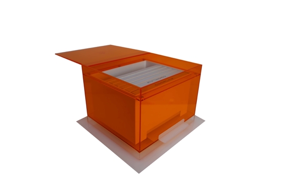 Saque el material portátil de Multiscene PMMA de la caja de presentación del almacenamiento PDQ