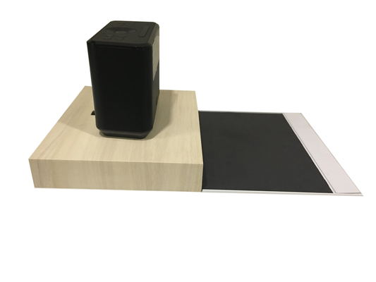 Acrylic Countertop Wooden Shop Display Stands For Hypermarket