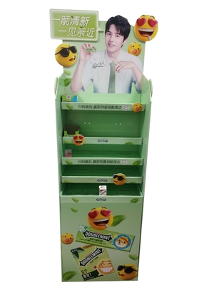 5 Layers Cardboard Retail Floor Displays Stands Multiscene Lightweight