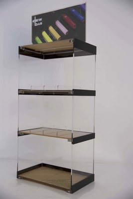 Loja POP de varejo de mesa exibe vidro orgânico com 3 camadas