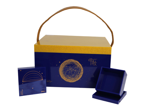 FAVRE Moon Cake Acrylic Plastic Display Gift Box With Leather Strap