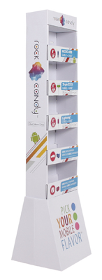 FAVRE 5 Layers Floor Stand Display , Recyclable Cardboard Point Of Purchase Displays