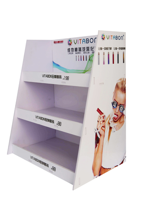 Multipurpose Corrugated Display Stands Three Layers Recyclable Sturdy