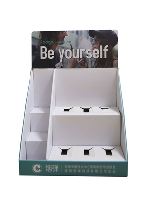 Recyclable Cardboard Greeting Card Display , Supermarket Countertop Display Stand
