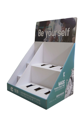 Recyclable Cardboard Greeting Card Display , Supermarket Countertop Display Stand