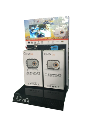 Novel Display With Metal Hooks IPS Screen Camera Showcase Box Display