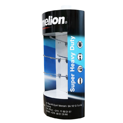 PDQ Corrugated Display With Metal Hooks For 3C Products Retail Eco protection
