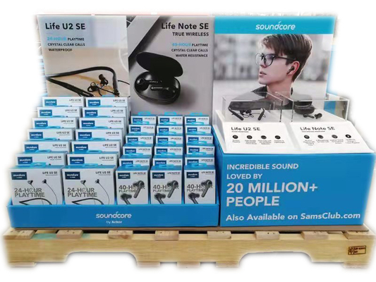 De alta capacidade PDQ Tray Display, cartão dos suportes de exposição do produto dos produtos 3C