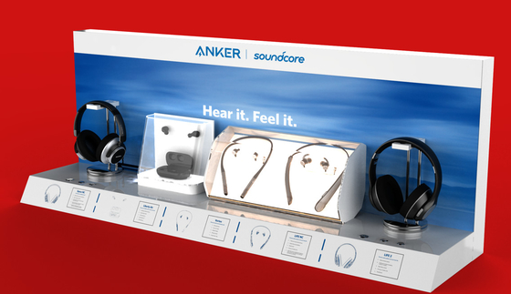 Earphone Desktop Metal POP Displays Multiscene Chargeable Durable