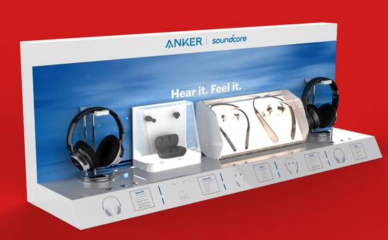 Earphone Desktop Metal POP Displays Multiscene Chargeable Durable