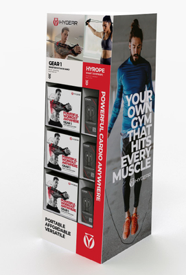 Lightweight Durable Corrugated Floor Displays , Foldable Cardboard Display For Floor